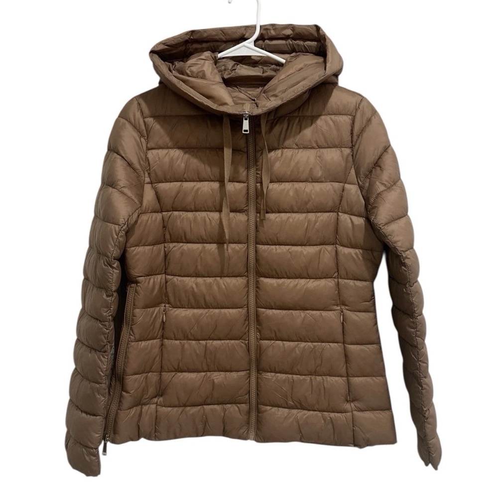 NWT Antonio Melani Chalet Hooded Puffer Jacket Camel Women’s S, XL